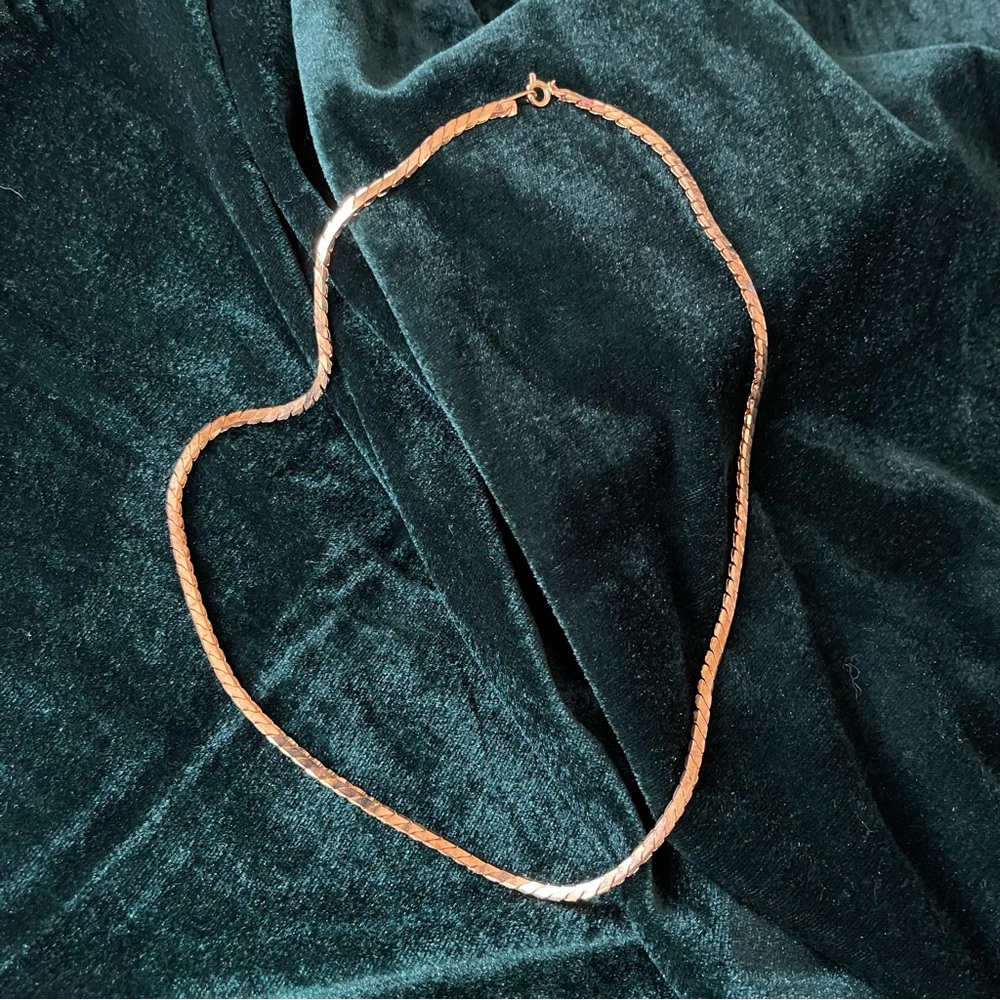 Vintage Korea Sleek Gold Necklace